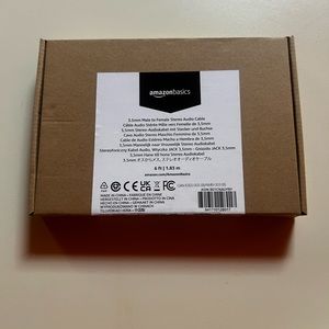 Amazon basics 3.5 mm cable male to female.